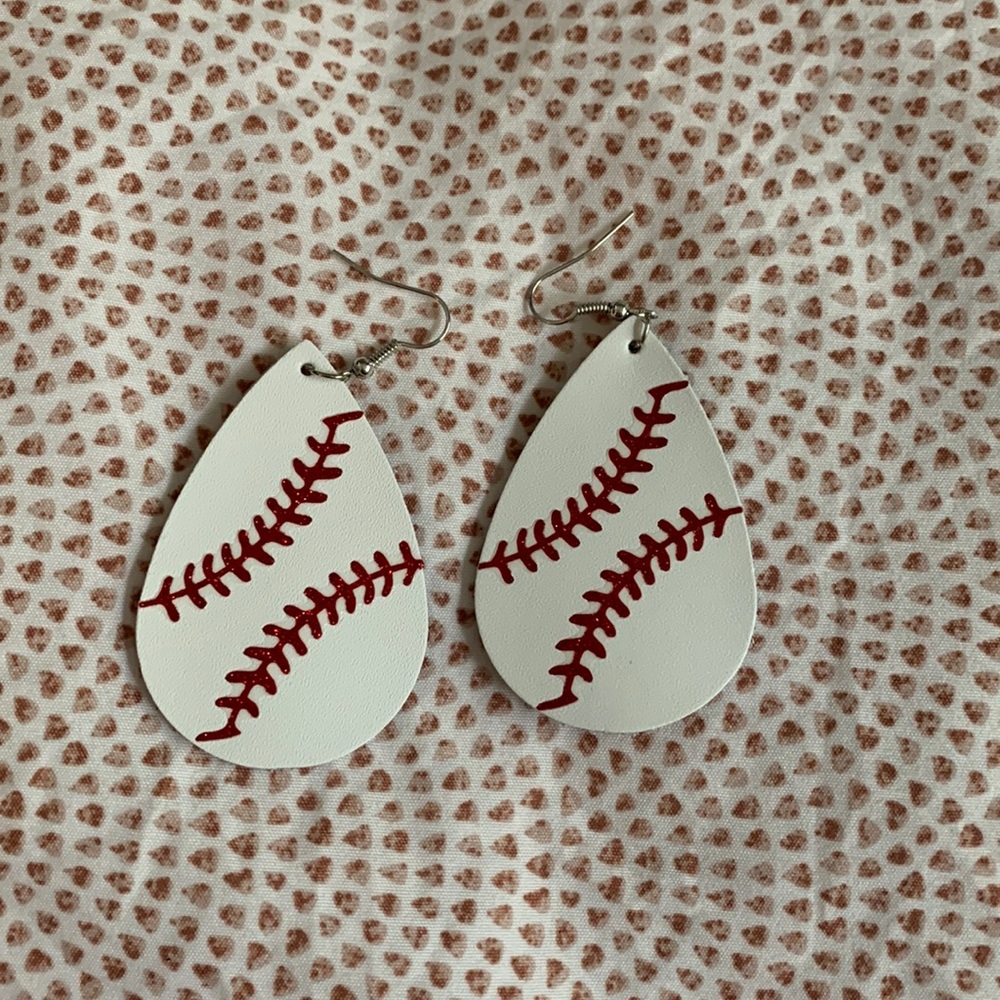 Baseball earrings